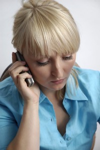 Woman talking by phone